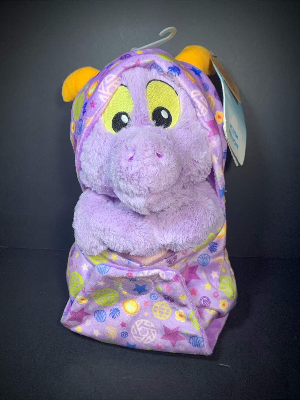 Disney Parks Babies Epcot Figment Baby With Pouch Blanket Doll Plush Swaddle